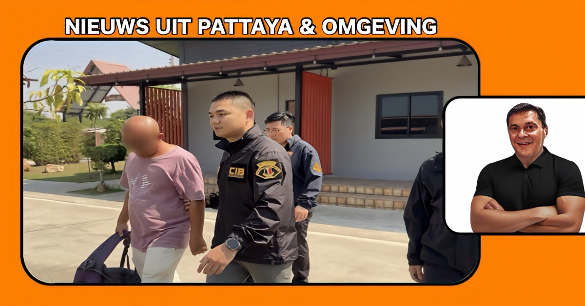 Gezochte Chinese gokbaas door de immigratiedienst getraceerd en aangehouden in resort in Pattaya.