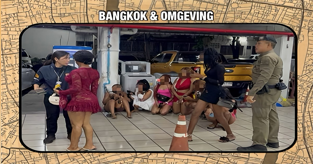Zestien buitenlandse vrouwen in Bangkok opgepakt voor het aanbieden van seksuele diensten.