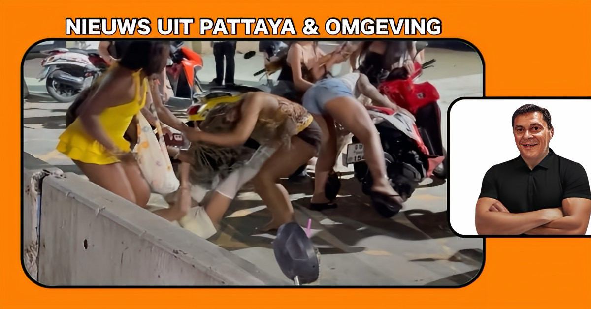 Het was vannacht weer hommeles tussen dames onderling in de Walking Street van Pattaya.