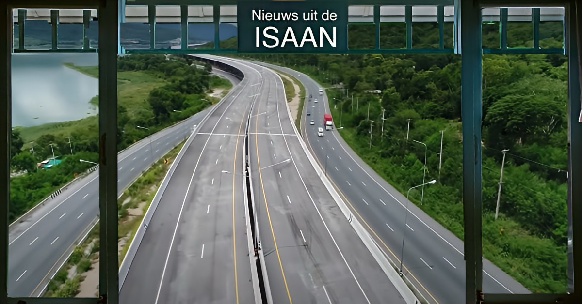 Een Thaise streaker heeft voor opschudding gezorgd op de snelweg in Noordoost-Thailand, de snelwegpolitie reageerde direct.