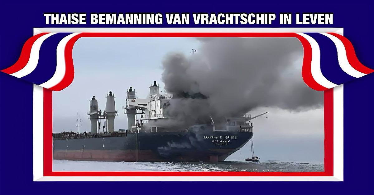 De drie vermiste Thaise bemanningsleden van het aangevallen vrachtschip in de Straat van Hormuz zijn nog in leven.