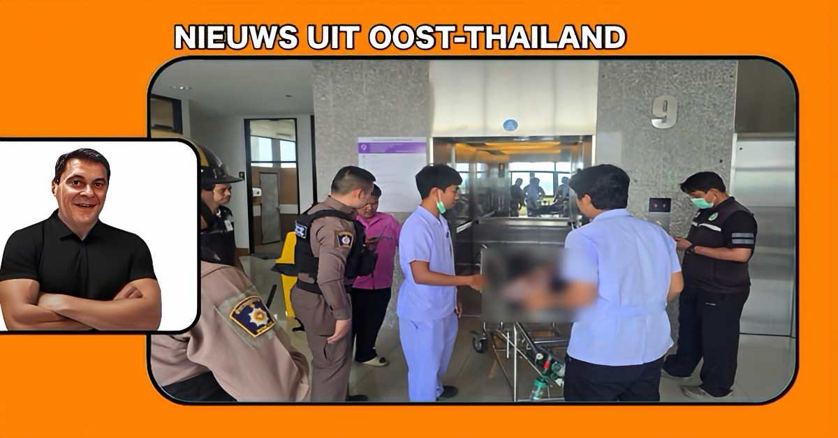 Politie-oefening escaleert wanneer een Thaise man op een ziekenhuisdak in Oost-Thailand klimt