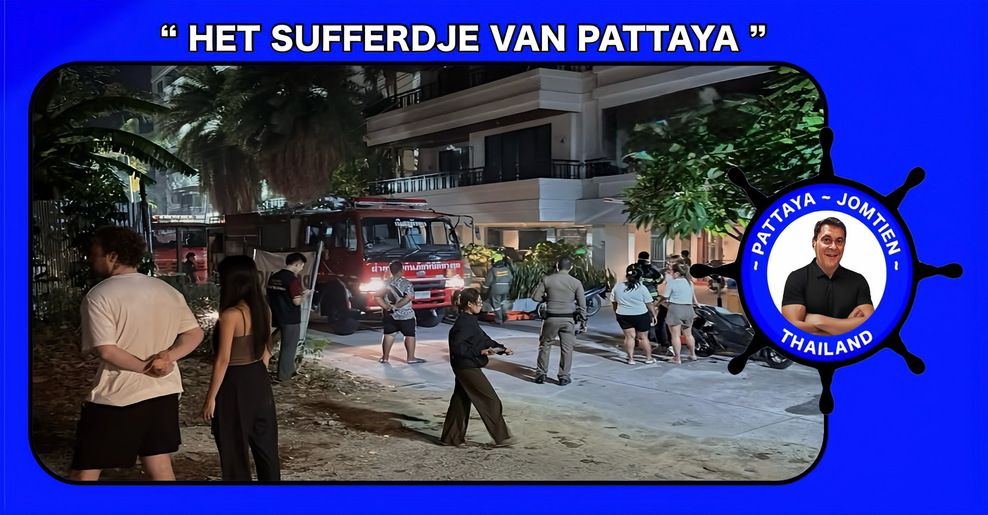 Buitenlandse steekt in Pattaya zijn appartement in brand met als gevolg drie gewonden.