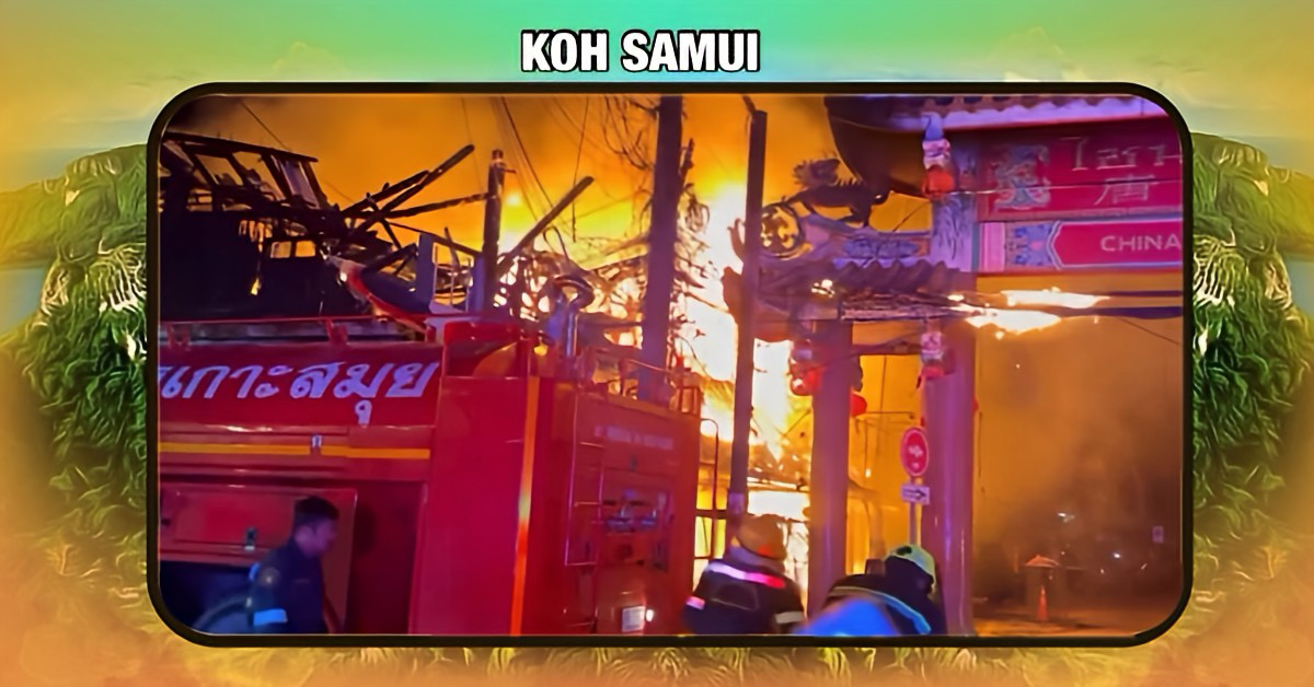 Bekend Oostenrijks restaurant op Koh Samui valt ten prooi aan een verwoestende brand.