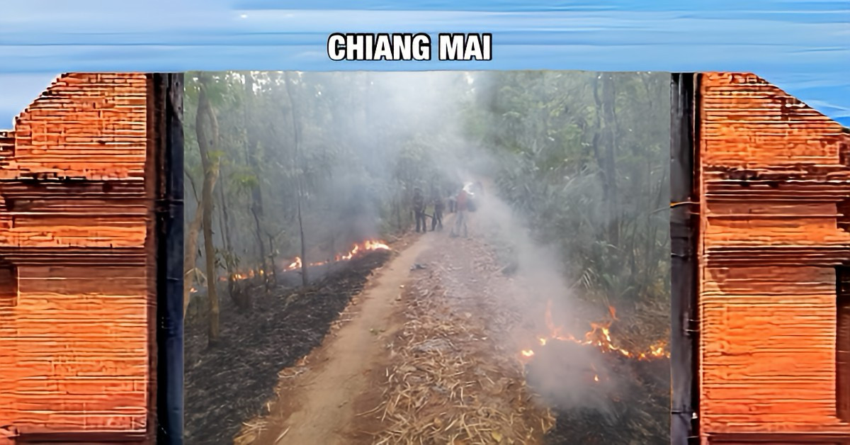 Bij een bosbrand in het noordelijke Thaise Semeung is er 12 rai land verloren gegaan, dankzij snel ingrijpen werd een grotere ramp voorkomen.