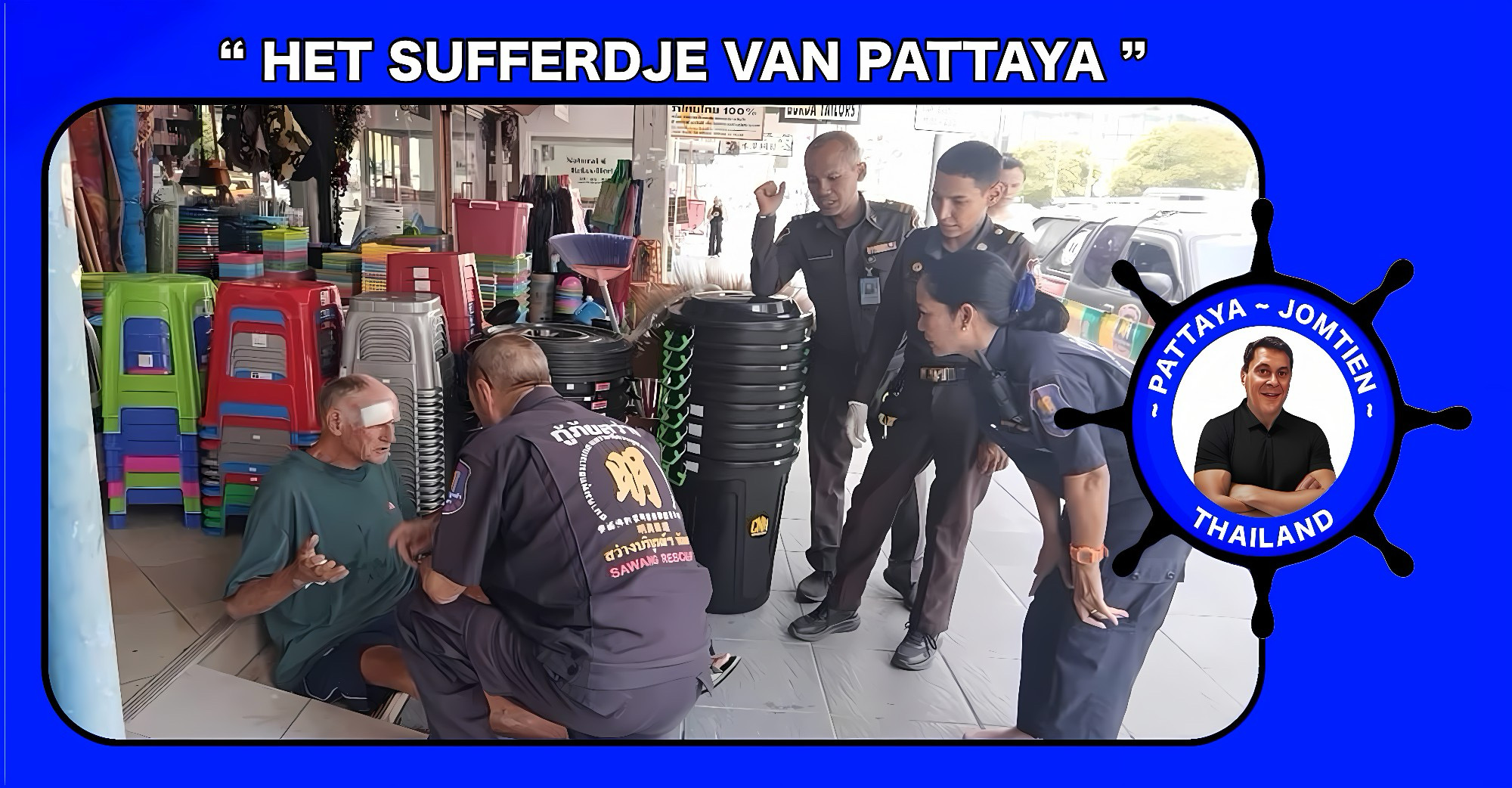 Op leeftijd zijnde Nederlander maakt lelijke smak in Pattaya.