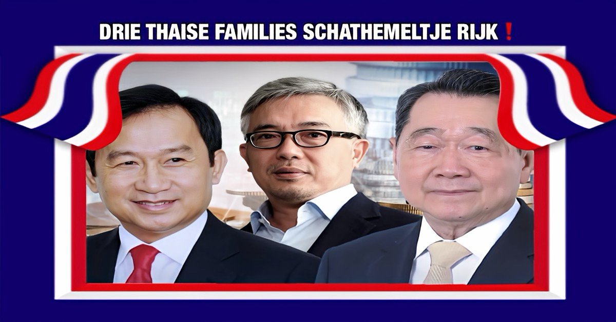 Drie families in Thailand blijven domineren onder Azië’s rijksten.