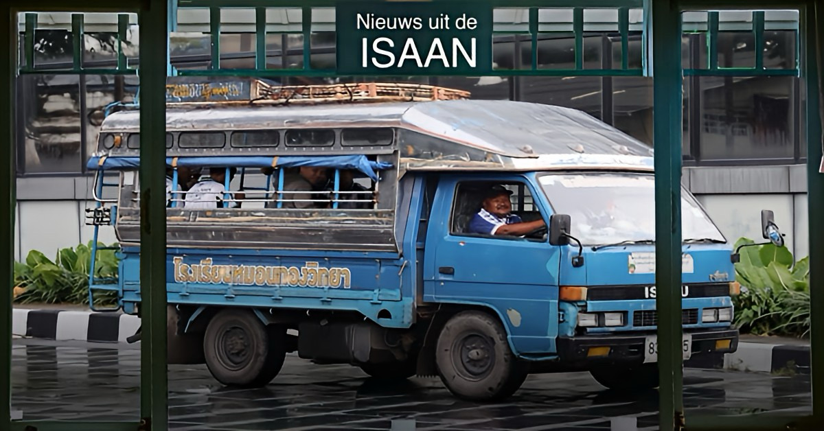Vervoerscrisis in Noordoost-Thailand, het lokale busvervoer staat onder druk door stijgende dieselprijzen.