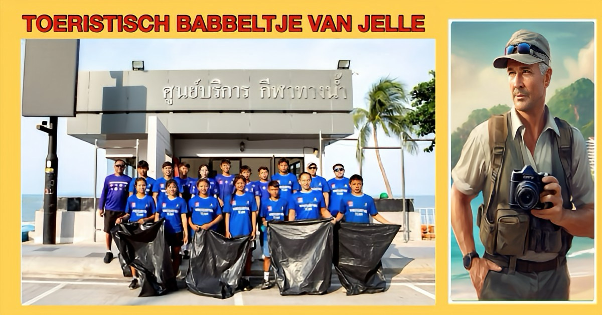 Windsurfers in Pattaya toonde hun betrokkenheid bij het milieu in Thailand en maakten Jomtien Beach schoon