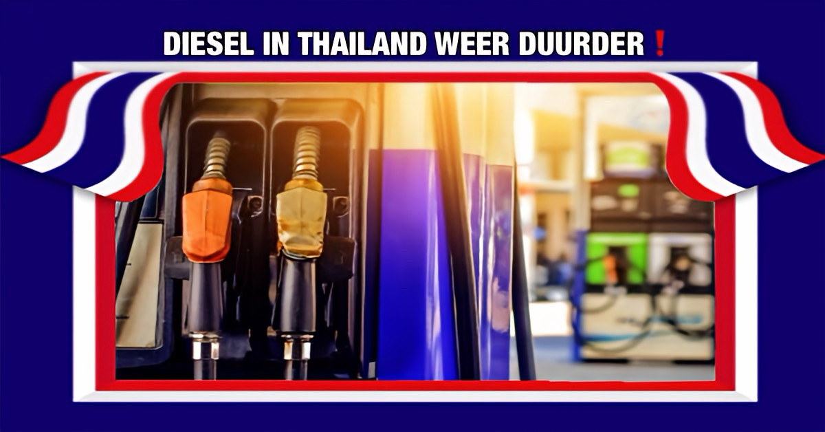 Thailand verhoogt de dieselprijs naar 50,54 baht terwijl de brandstofcrisis in het land verergert.