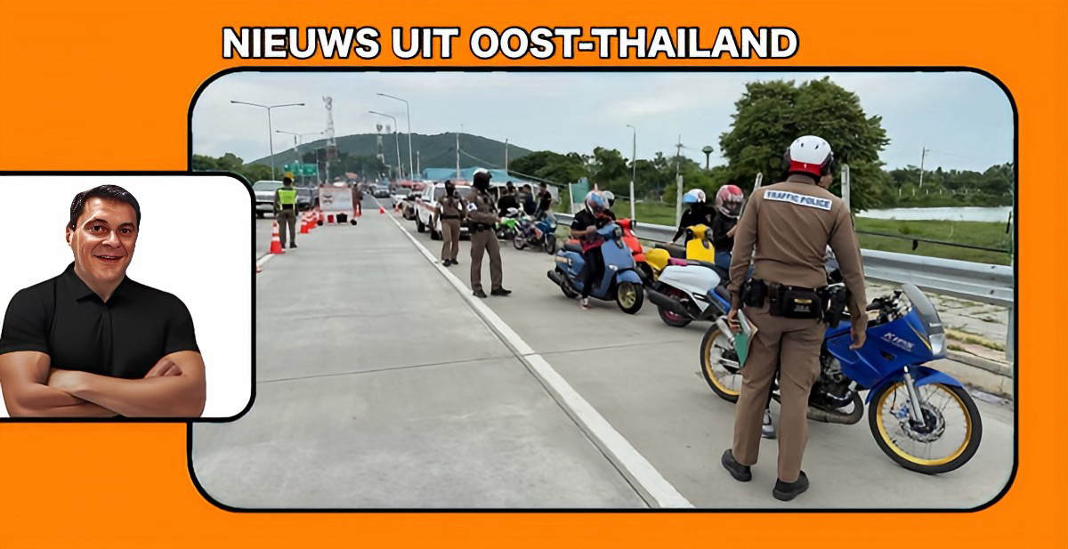 Politie en de marine werken in Oost-Thailand samen om de veiligheid tijdens Wan Lai te waarborgen.