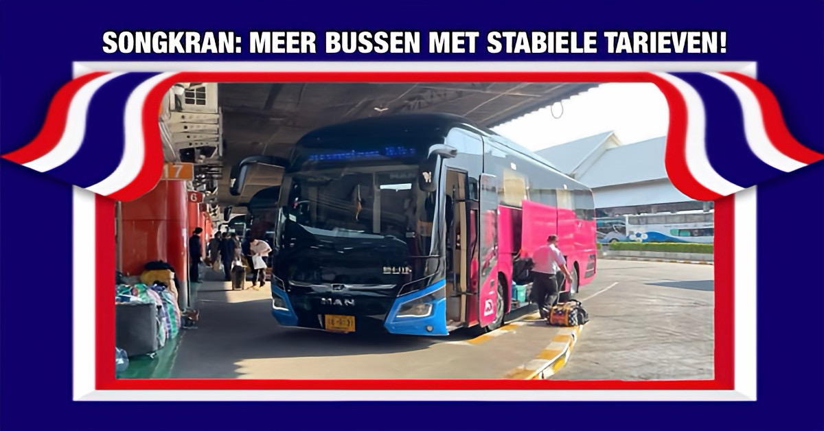 Thailand verhoogt vervoercapaciteit voor Songkran, tarieven blijven sowieso tot 19 april stabiel.