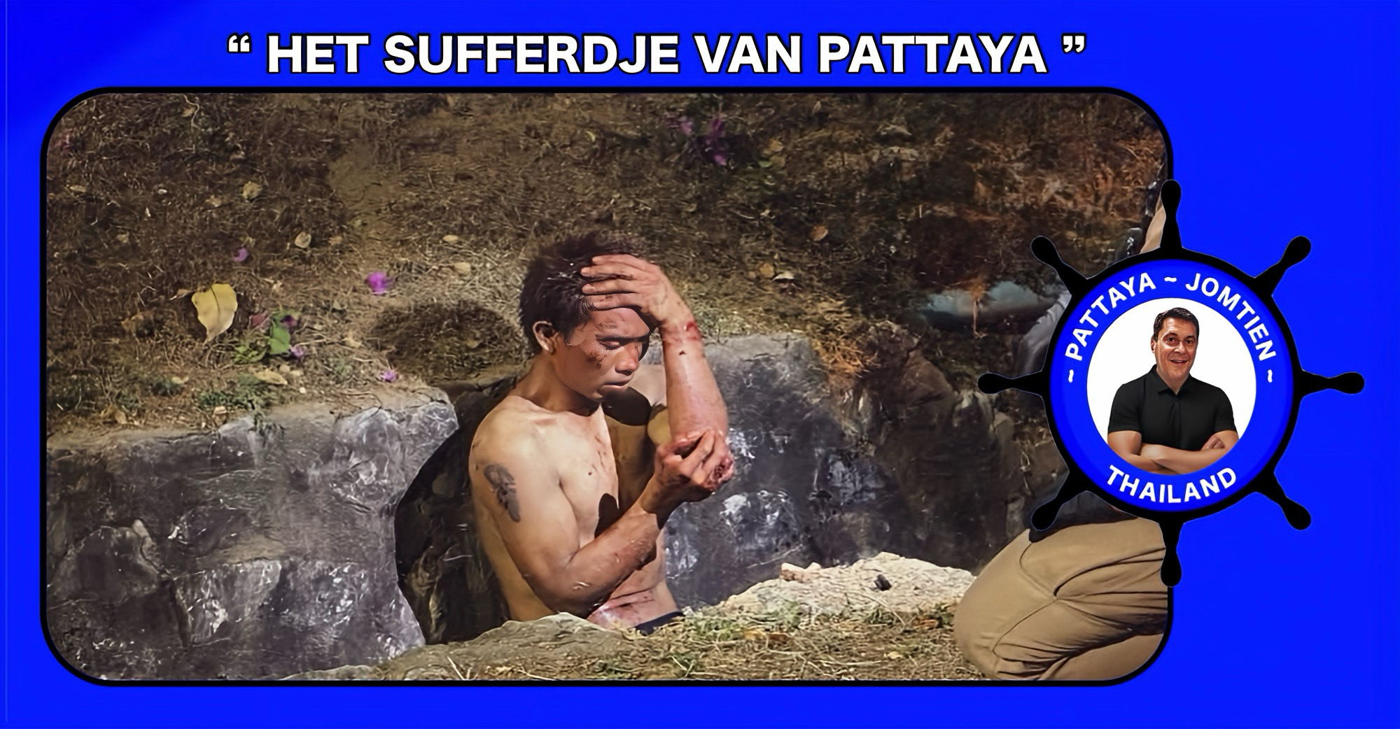 Dakloze man op de Phratamnak berg in Pattaya aangehouden voor het gooien van stenen naar bareigenaren.