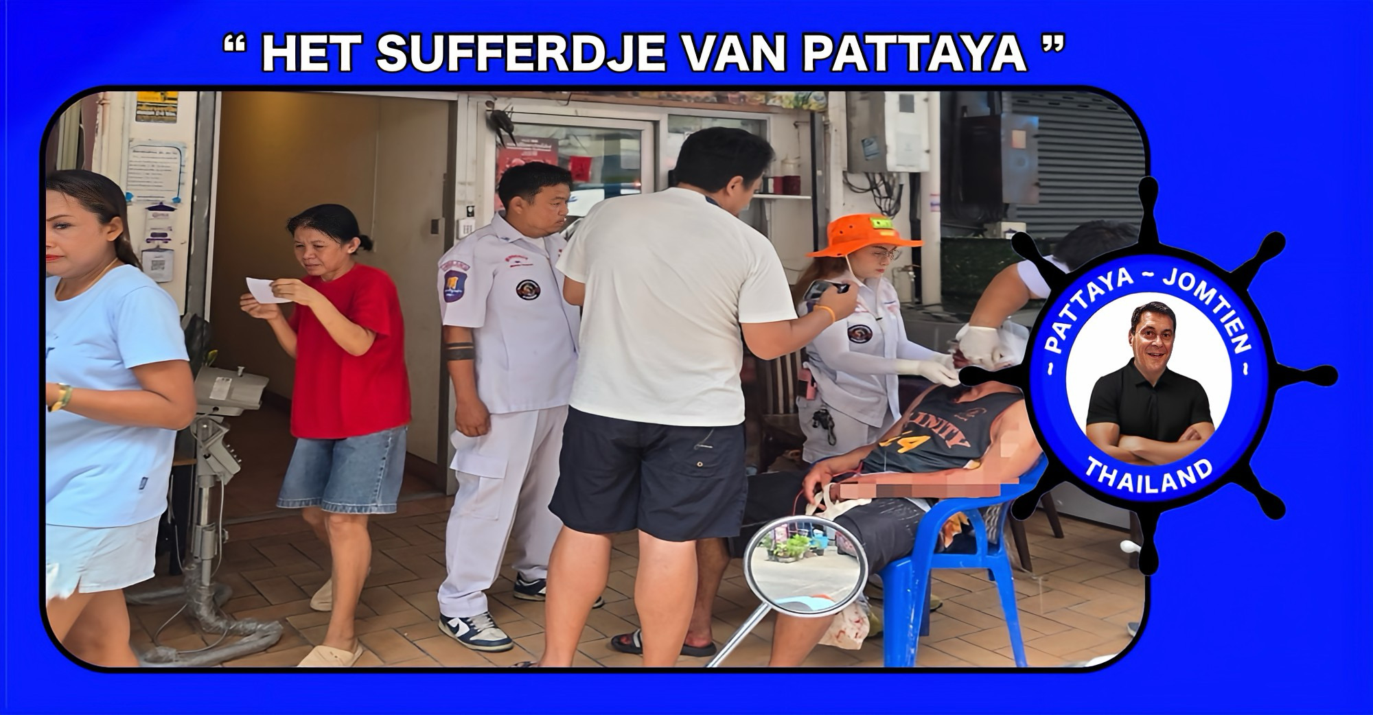 Britse man slaat in Pattaya op de vlucht na bloedige aanval met dumbbell op zijn Thaise vriend.
