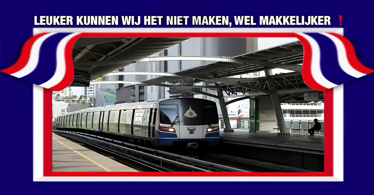 Thailand gaat een dag passe-partout van 60 Baht voor het openbaar vervoer invoeren.