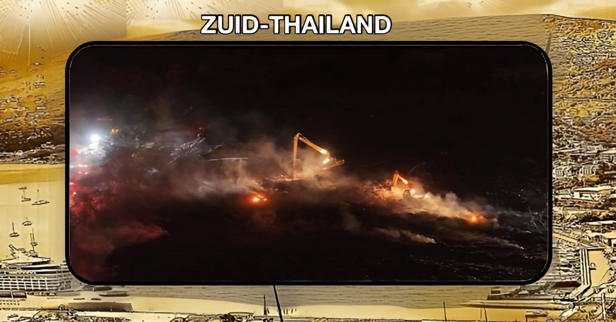 Brand op vuilstortplaats in Zuid-Thailand houdt hulpdiensten in de greep, hulpverleners van Phuket blijven de brandhaarden bestrijden.