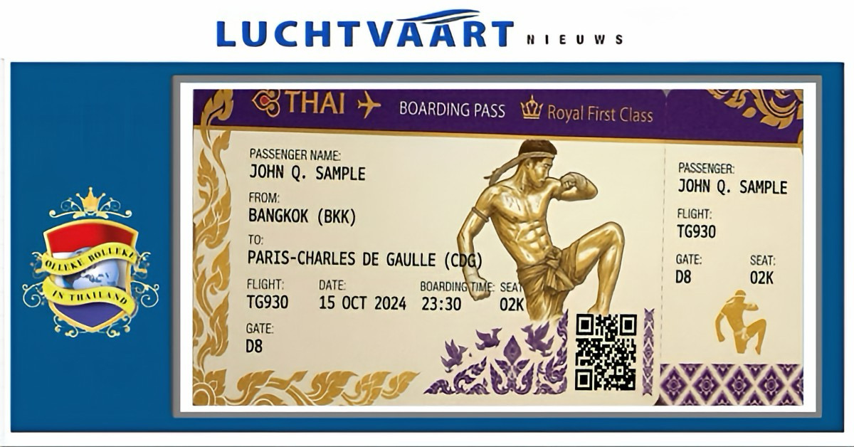 Thailand gaat de boardingpassen een cultureel tintje geven, zodat ze een leuk verzamelobject kunnen worden.