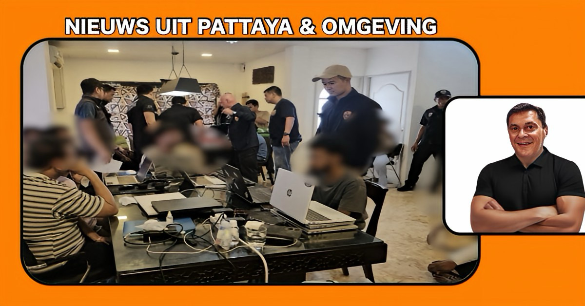 Politie Pattaya rolt georganiseerde investeringsfraude op, 20 Indiërs zijn aangehouden.