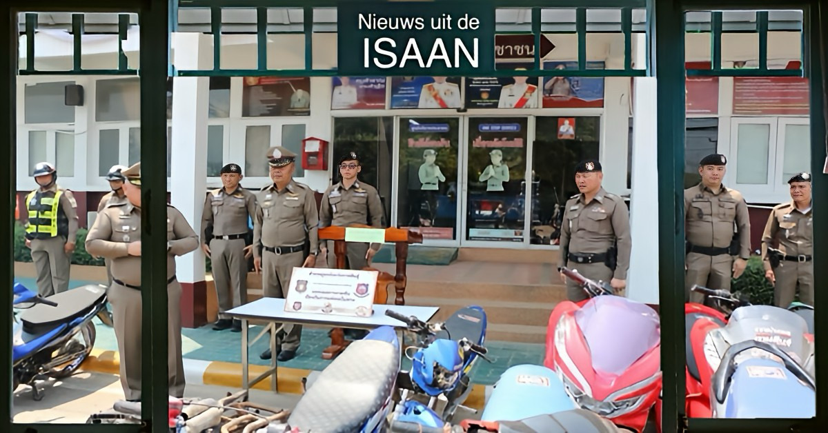 50 jongeren in Noordoost-Thailand opgepakt tijdens een maartse jacht op luide motoren en straatraces.