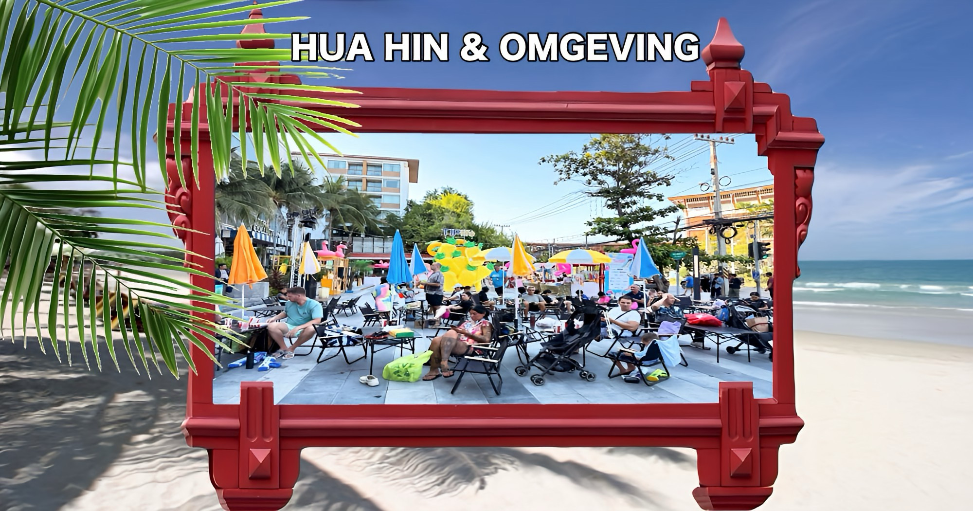 Het Blueport-winkelcentrum in Hua Hin bruist van energie en laat de kleuren van Songkran in tropische stijl tot leven komen.