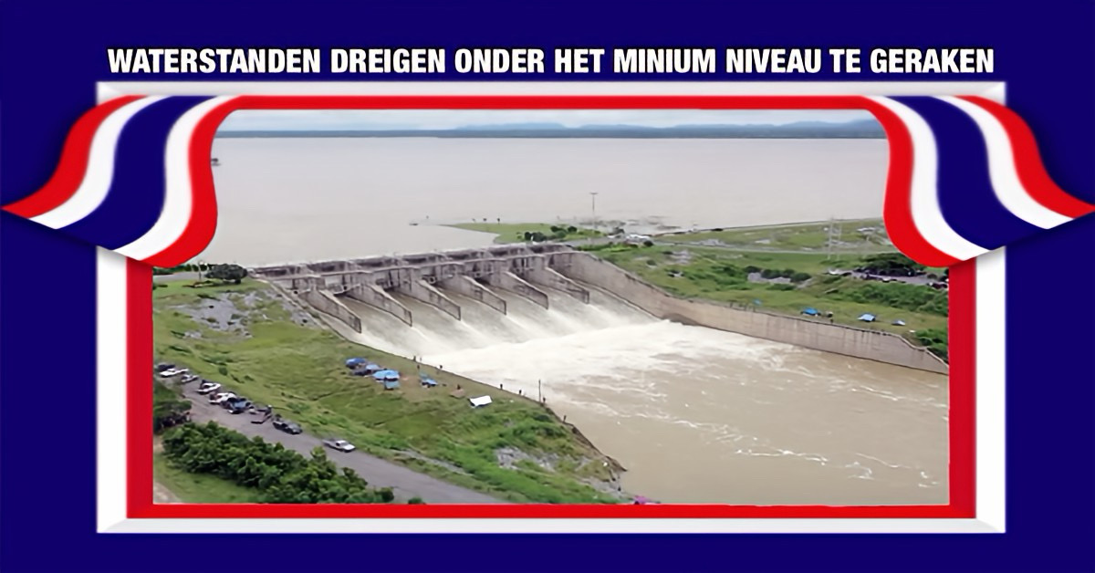 Thailand houdt zes grote reservoirs scherp in de gaten nu waterstand scherp daalt.