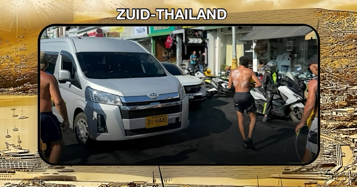 Watergevecht in Zuid-Thailand krijgt een gewelddadig tintje, politie Phuket doet onderzoek.