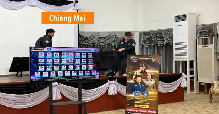 Politie komt in Noord-Thailand in actie nadat een gepensioneerde verpleegster voor 17,6 miljoen baht is opgelicht.