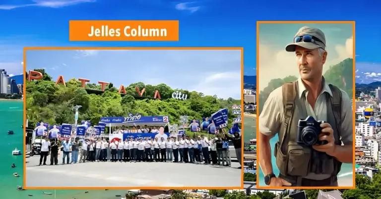 Khun Poramet Ngampichet lanceert campagne voor burgemeester van Pattaya met focus op duurzame ontwikkeling.