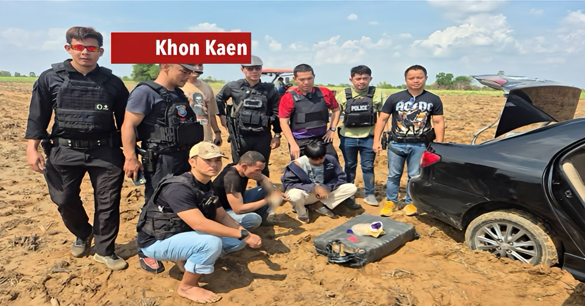 Mega‑vangst in Isaan, politie confisqueert één miljoen methpillen gevonden en pakt twee drugssmokkelaars op.
