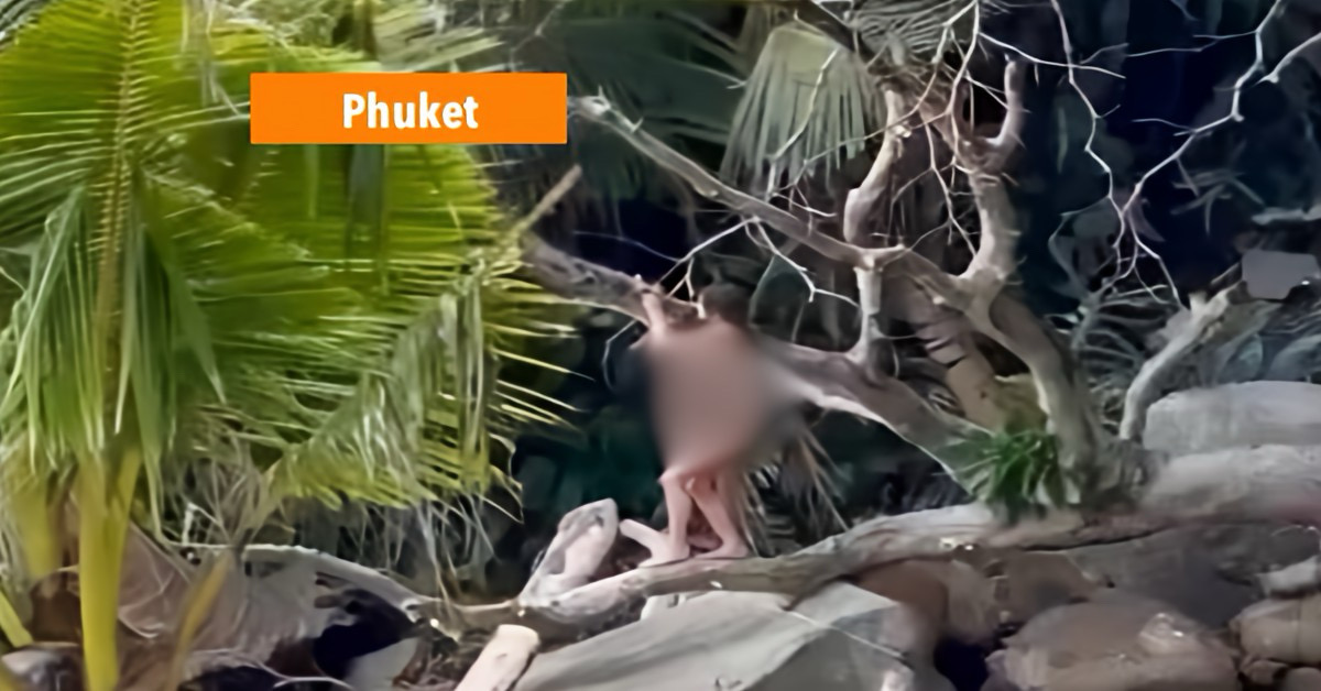 Ophef onder de bevolking in Zuid-Thailand nadat een buitenlandse vrouw naakt poseert op de rotsen van Kalim.
