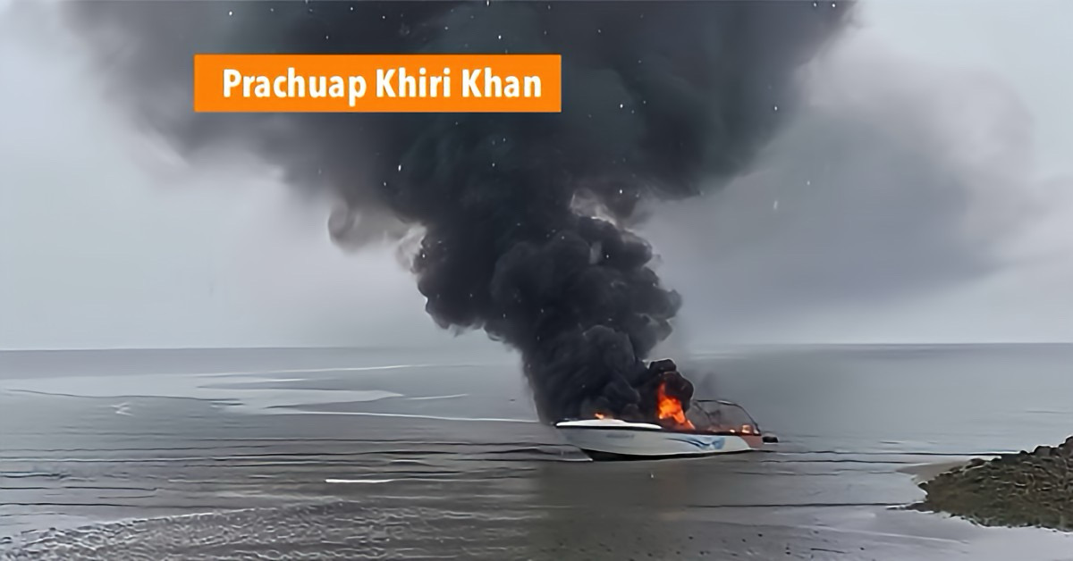Brand verwoest speedboot in Centraal-Thailand; kapitein raakte gewond, maar de toeristen bleven ongedeerd.
