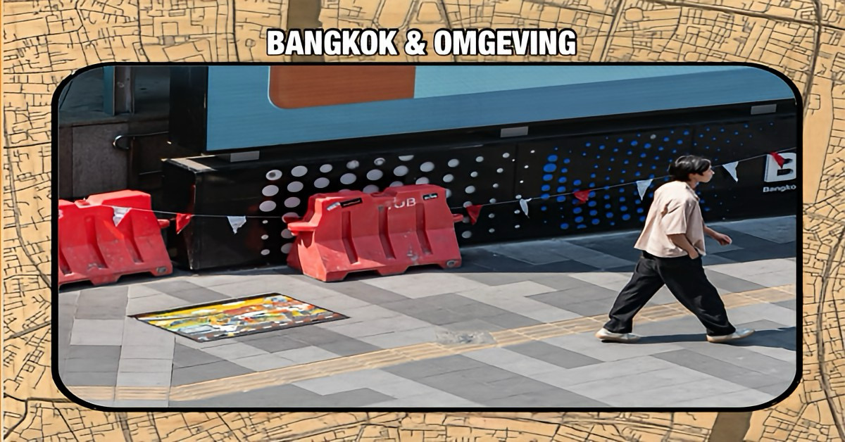 De hoofdstad van Thailand versiert de putdeksels in diverse districten op een creatieve manier.