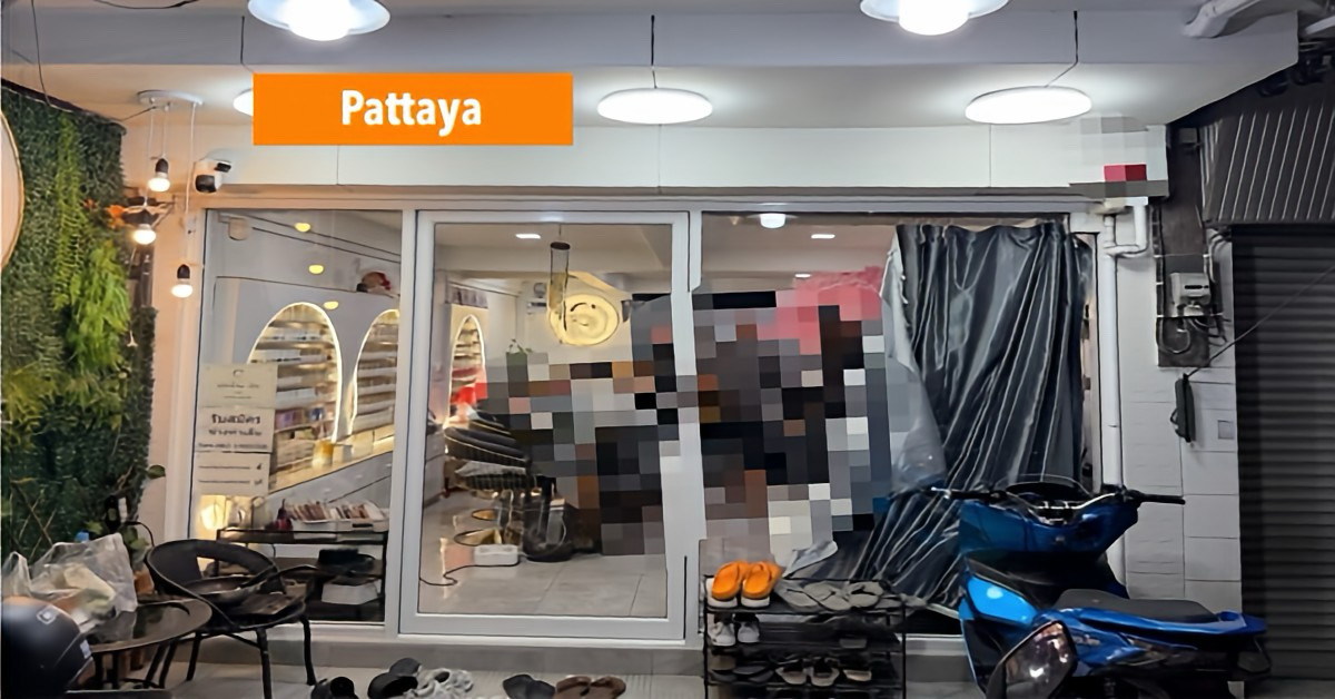 Politie valt nagelsalon in Pattaya binnen en arresteerde zeven verdacht voor het wagen van een gokje.
