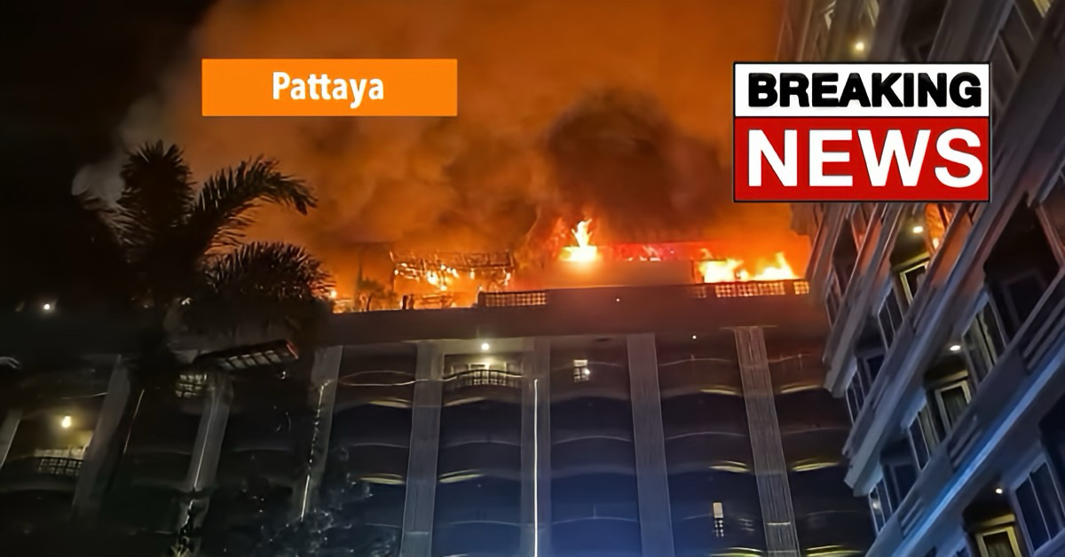 🎥 BREAKING: Grote brand in hotel aan Pattaya Soi 3, brandweer en reddingsdiensten zijn druk bezig met blussen en hulpverlening.