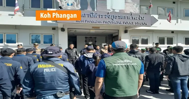 Politie in Zuid-Thailand is druk bezig met een frisse aanpak tegen schijnconstructies op Koh Phangan, er zijn nu 22 buitenlanders gearresteerd.