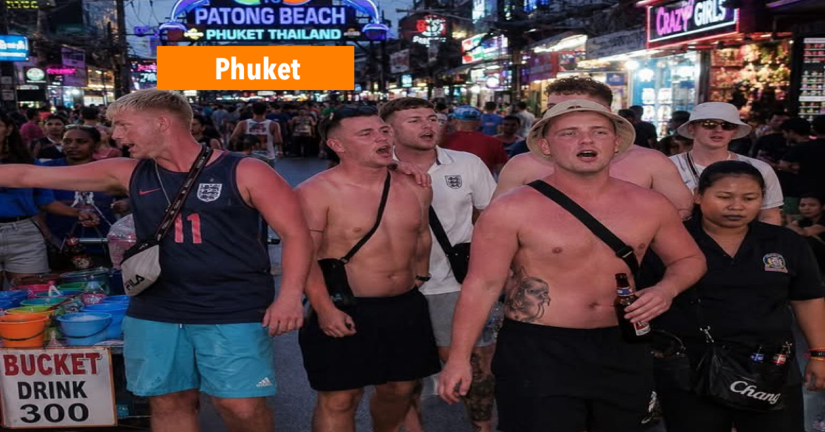 Britse Toeristen in Zuid-Thailand hebben geen flauw benul wanneer hun vakantiegedrag de grens overschrijdt.
