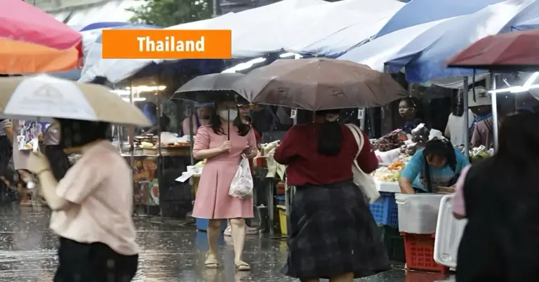 TMD waarschuwt voor zware regenval in heel Thailand en onweersbuien in Bangkok.