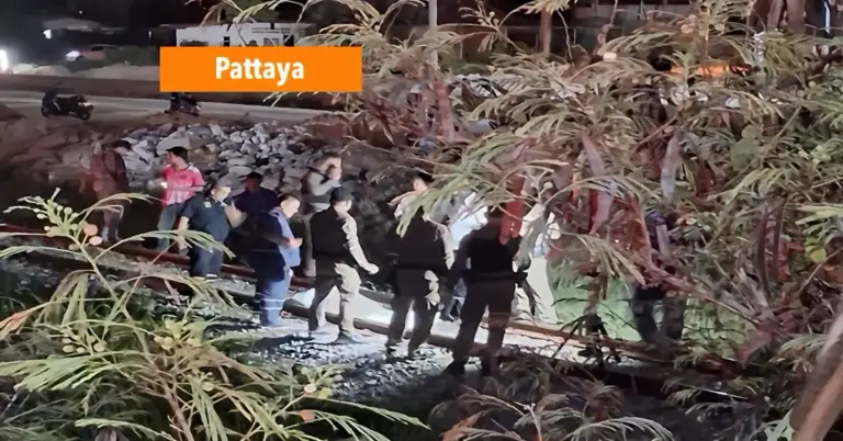 Tragedie op de rails: trein raakt dodelijk slachtoffer bij drijvende markt in Pattaya.