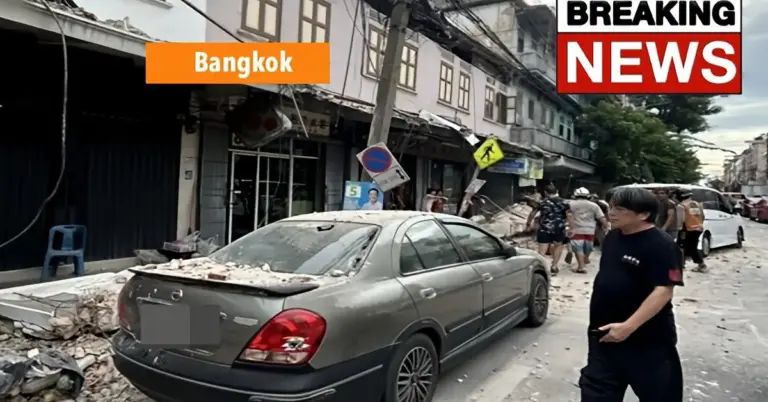 BREAKING: Gebouw in het drukke Bangkok stort in, de reddingsoperaties zijn in volle gang.