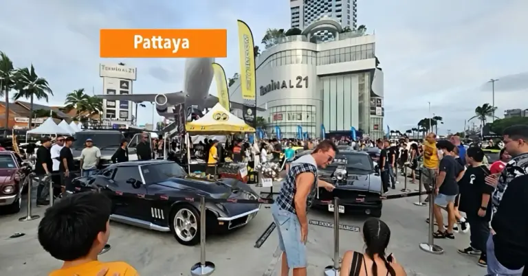 Bij de Dolfijnen-rotonde in Pattaya vindt komend weekend een ronkend autospektakel met de “Cars on Flight 2026 Show”