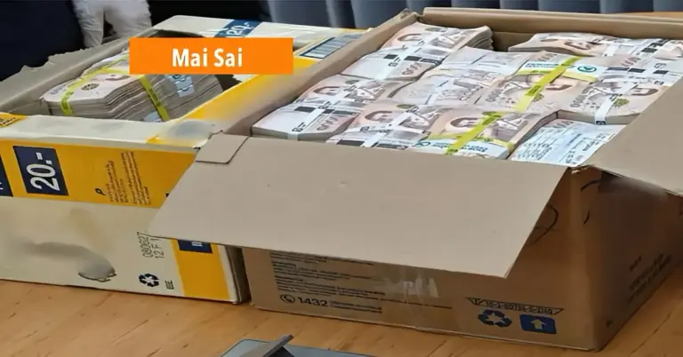 Myanmarese man in Noord-Thailand gearresteerd voor smokkelen van 23 miljoen baht verstopt tussen de chips en snackrepen.