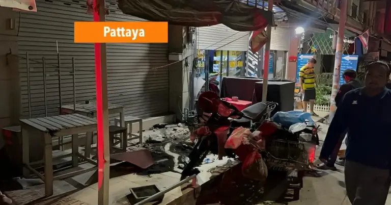 Jonge bink rijdt in Pattaya een straatveger het ziekenhuis in, stadspolitie onderzoekt dit voorval.