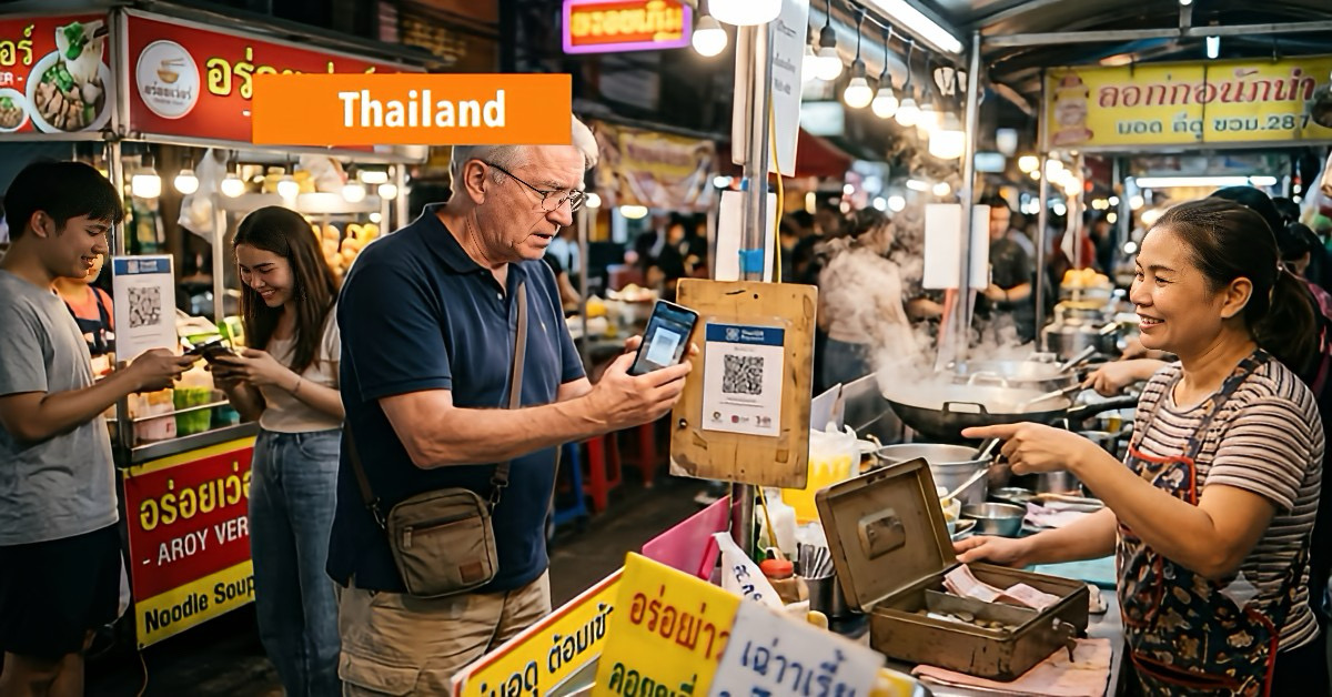 Het contactloos betalen in Thailand neemt een grote vlucht.