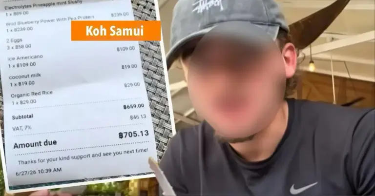 Een ontbijt van 700 baht op Koh Samui wakkert het debat over prijzen in Thailand opnieuw aan