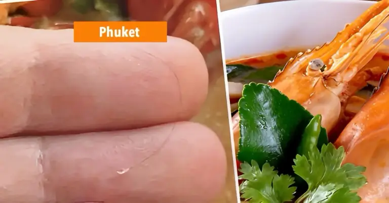 Een haar in een kom Tom Yum-soep in Zuid-Thailand veroorzaakte een hoogoplopend conflict tussen een Russische klant en de eigenaresse van een restaurant.
