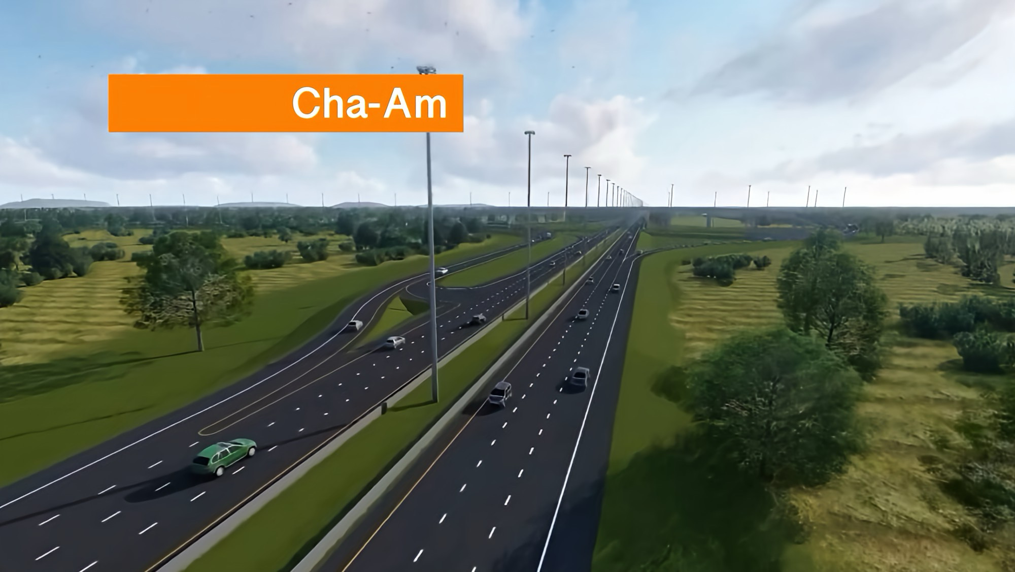 De aanleg van de M8-snelweg naar Cha-am en Bangkok komt steeds dichterbij.