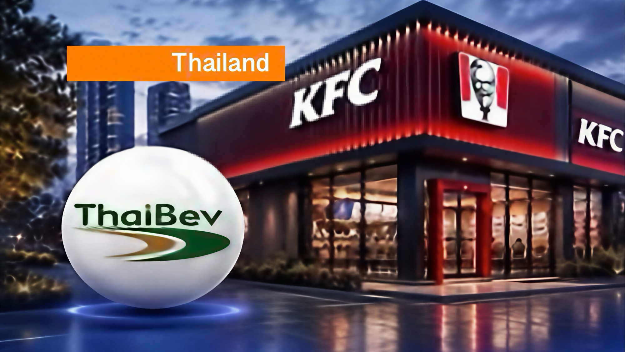 Eigenaar van KFC Thailand overweegt om de fastfoodketen met meer dan 500 winkels in de etalage te zetten.
