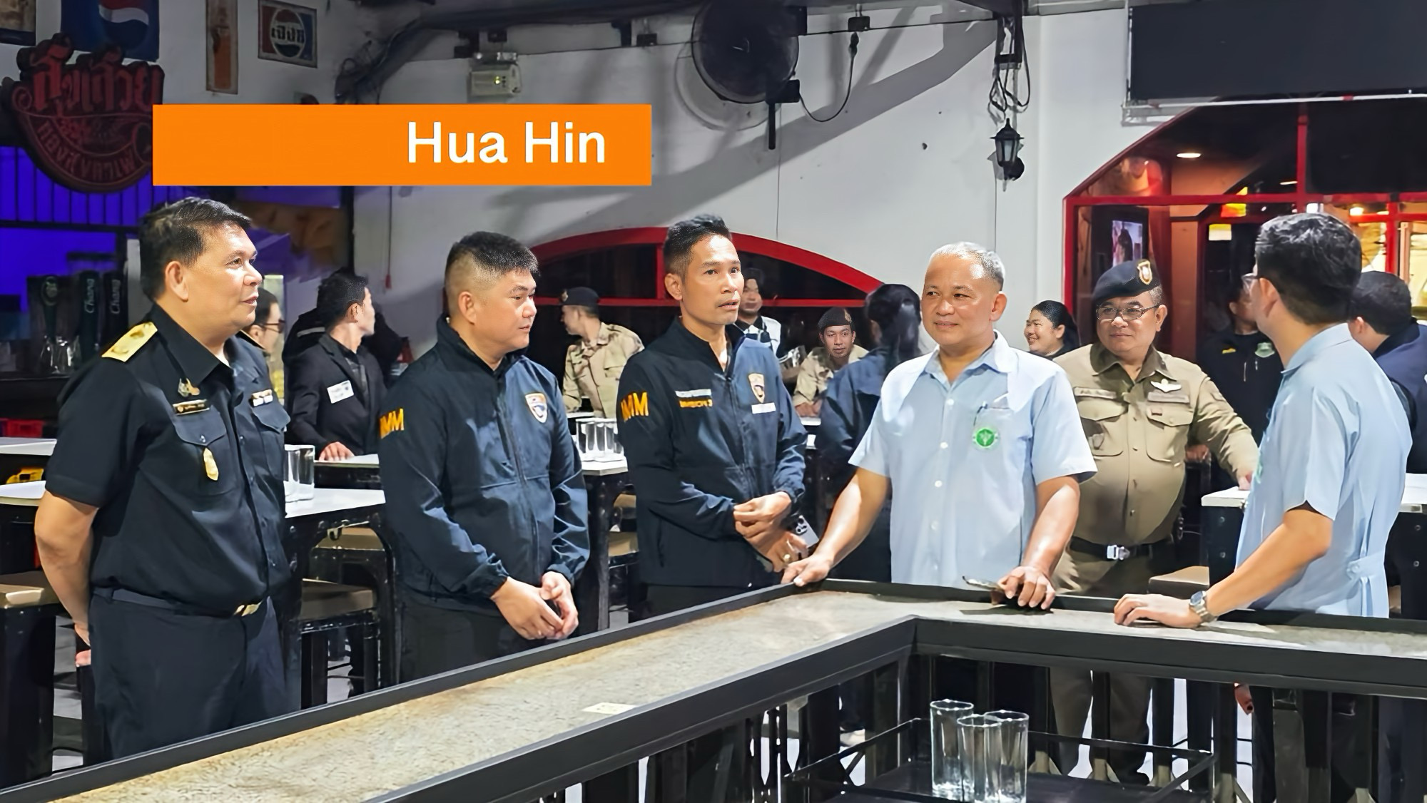 Hua Hin start grootscheepse controles in nachtleven tegen drugs.
