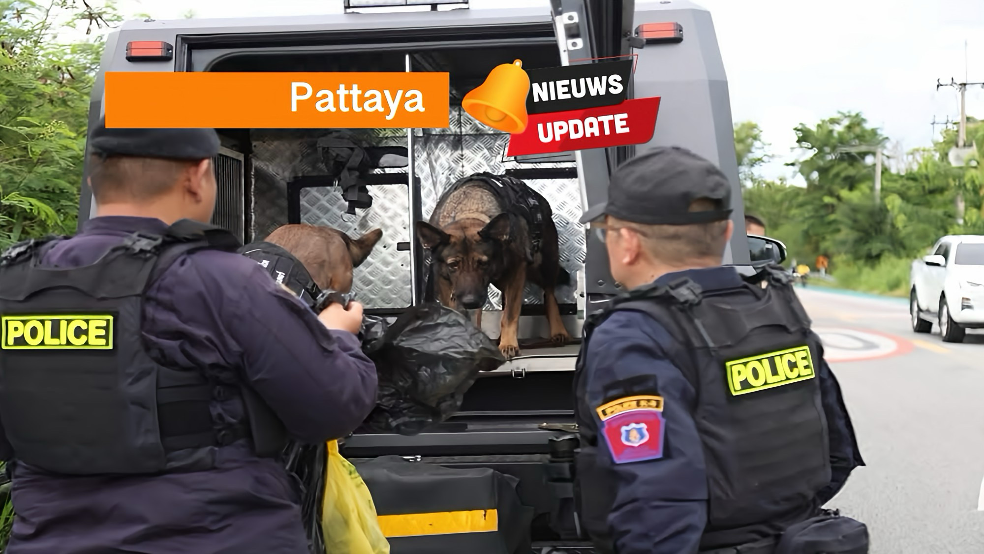 Politie Pattaya zet speurhonden in bij zoektocht naar verdwenen Russische broer en zus.