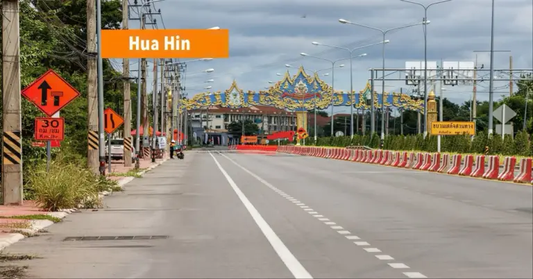 Waarschuwing: drie maanden omleiding bij tunnel van Hua Hin Airport, plan extra reistijd.